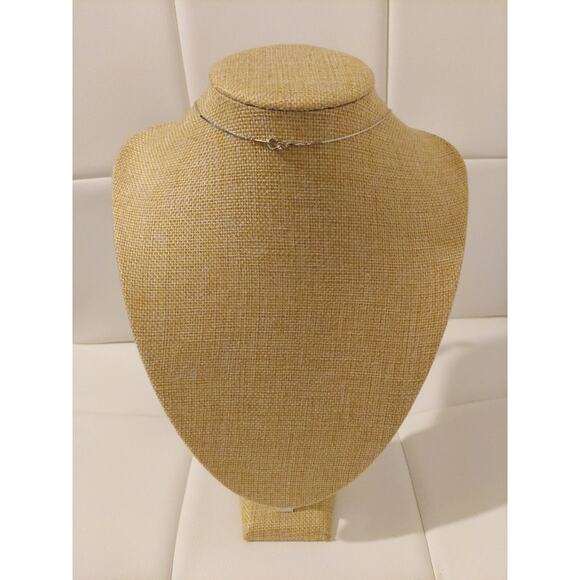 18K White Gold Plated & Cubic Zirconia 16" Pendant Necklace - Picture 2 of 2